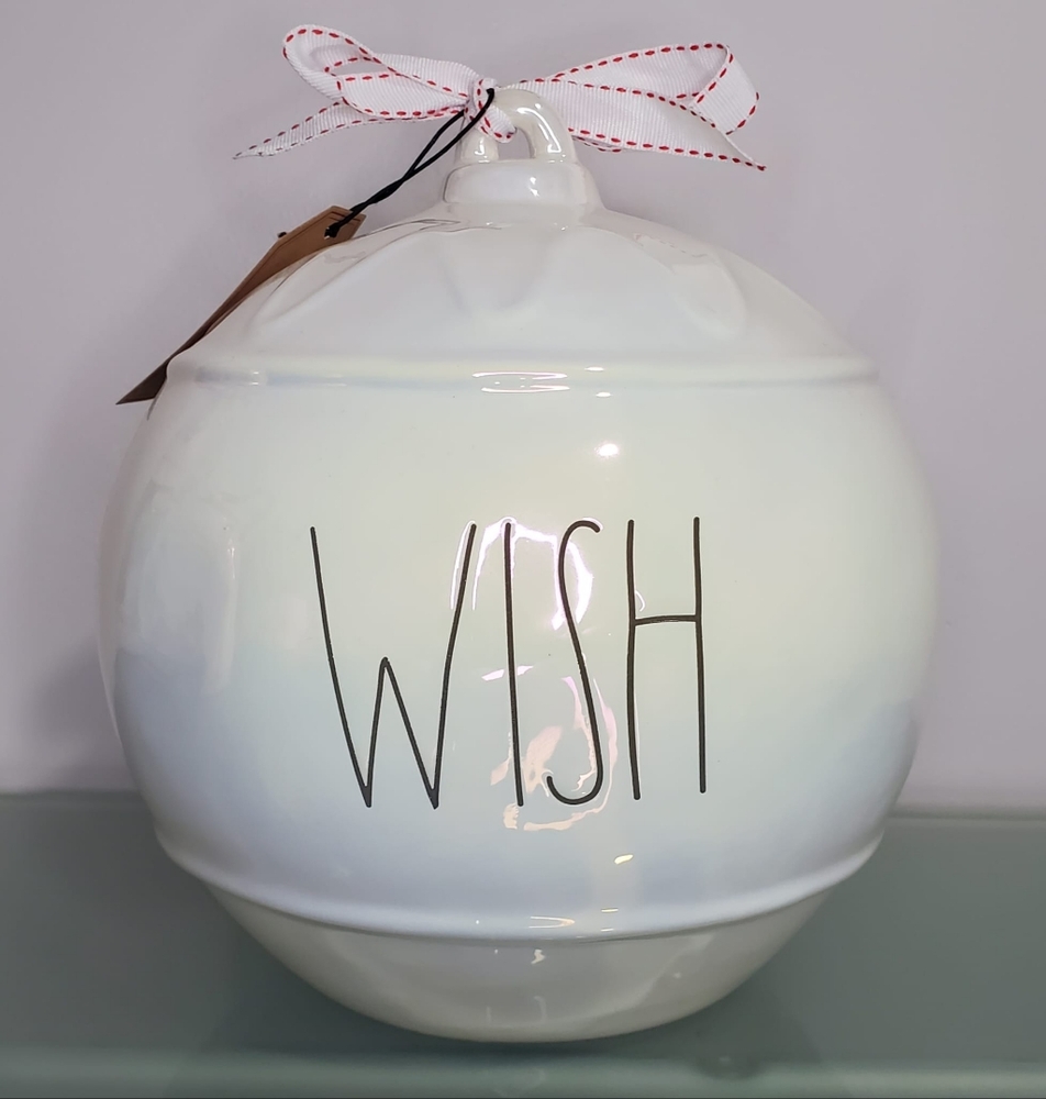 Rae Dunn Large White Ornament